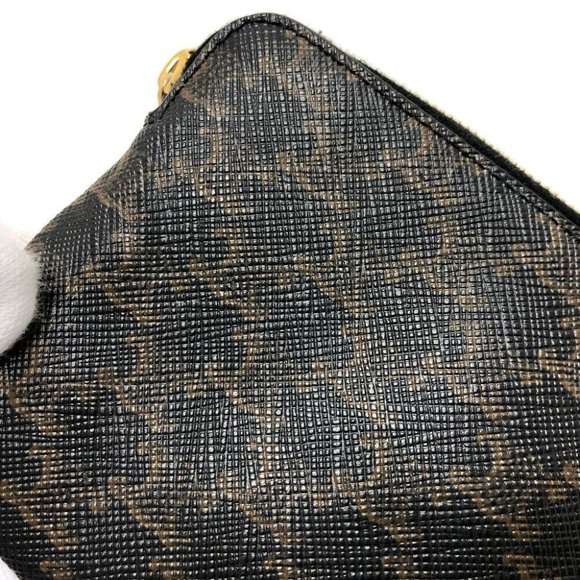 CELINE Triomphe coin purse PVC/Leather Brown/GoldHardware - Picture 3 of 14